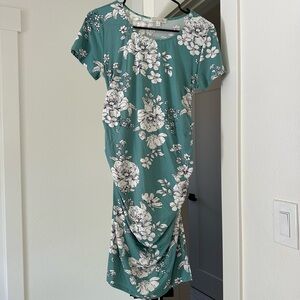 Floral Green Maternity Dress
